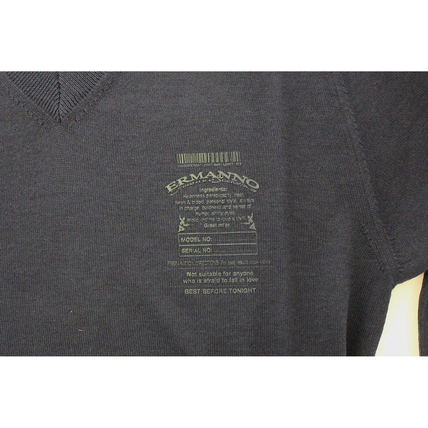 Ermanno Scervino Blue Wool Blend V-neck Pullover Sweater Ermanno Scervino