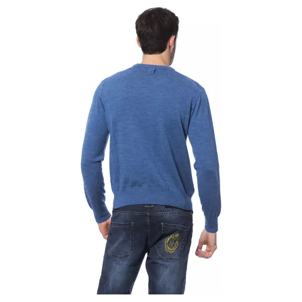 Billionaire Italian Couture Blue Merino Wool Sweater Billionaire Italian Couture