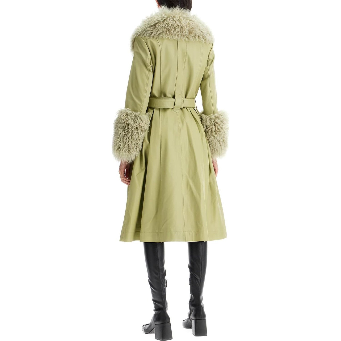 Saks Potts foxy leather and shearling long coat Jackets Saks Potts