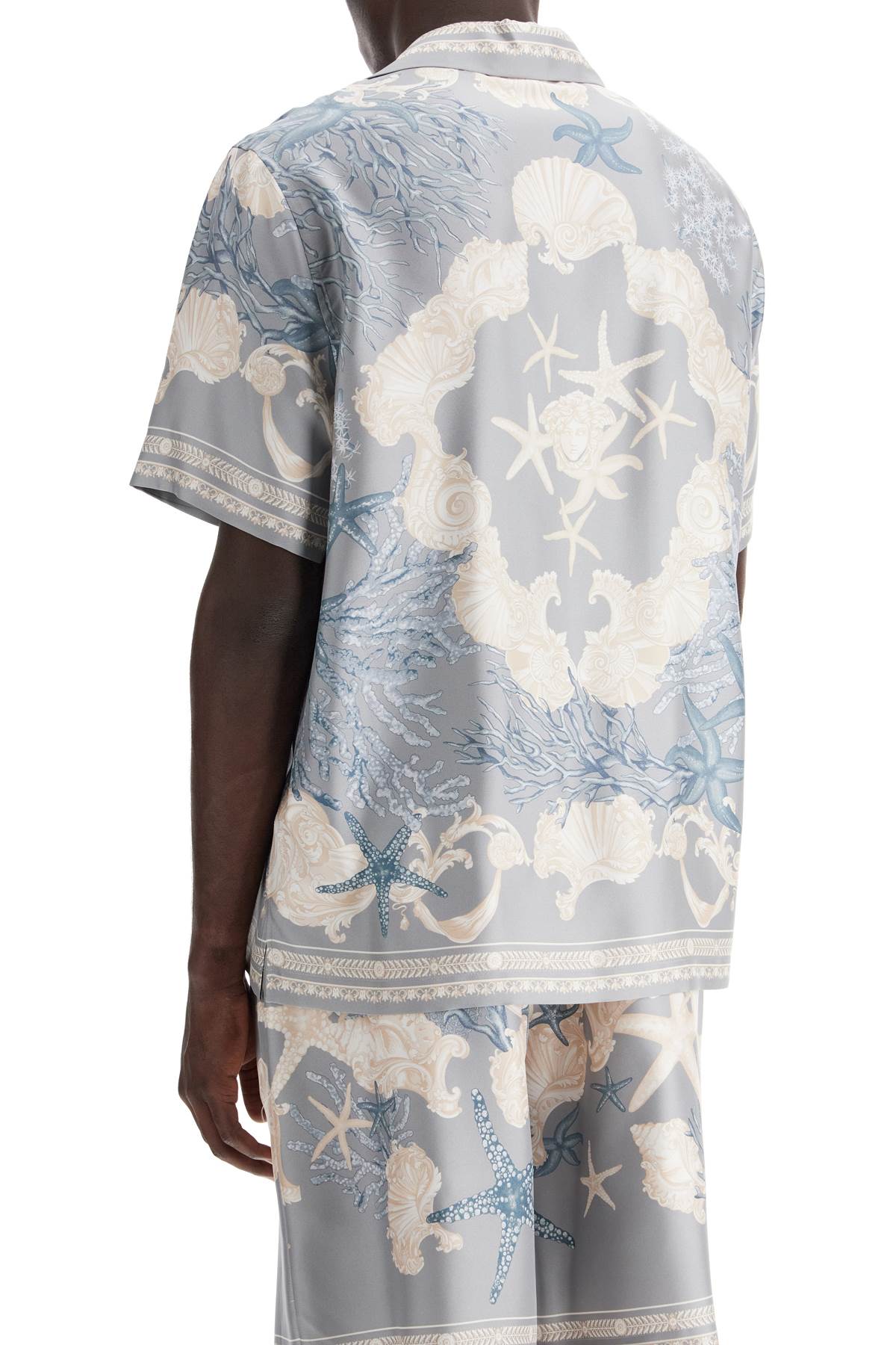 Versace baroque printed silk bowling shirt Shirts Versace