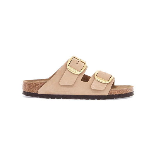 Birkenstock nubuck leather sandals sandcastle with golden buckles Sandals Birkenstock