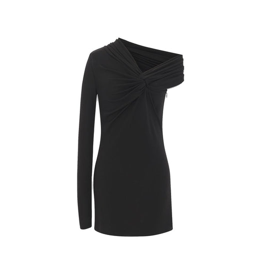Saint Laurent Black Viscose Casual Dress 1728,42,75611013280,Black,Casual - Dresses - Clothing,Clothing,Dresses - Clothing,Longsleeve - Dresses - Clothing,New with tags,Saint Laurent,Short - Dresses - Clothing,Women