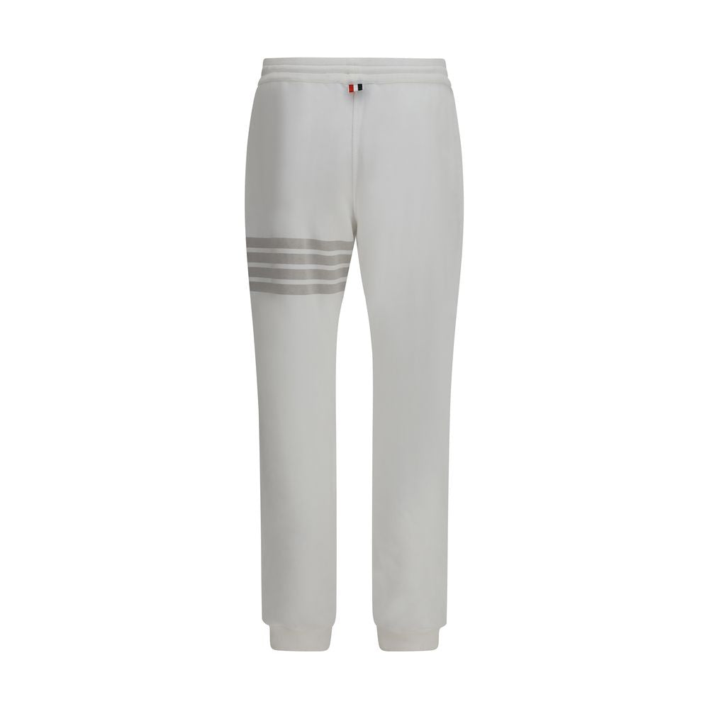 Thom Browne White Cotton Joggers (Workout Pants) 1728,2,3,72470364320,Clothing,Joggers (workout pants) - Sportswear - Clothing,Men,New with tags,Sportswear - Clothing,Thom Browne,White