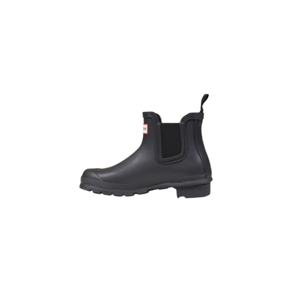 Hunter Black Recycled Polyester Ankle Boots