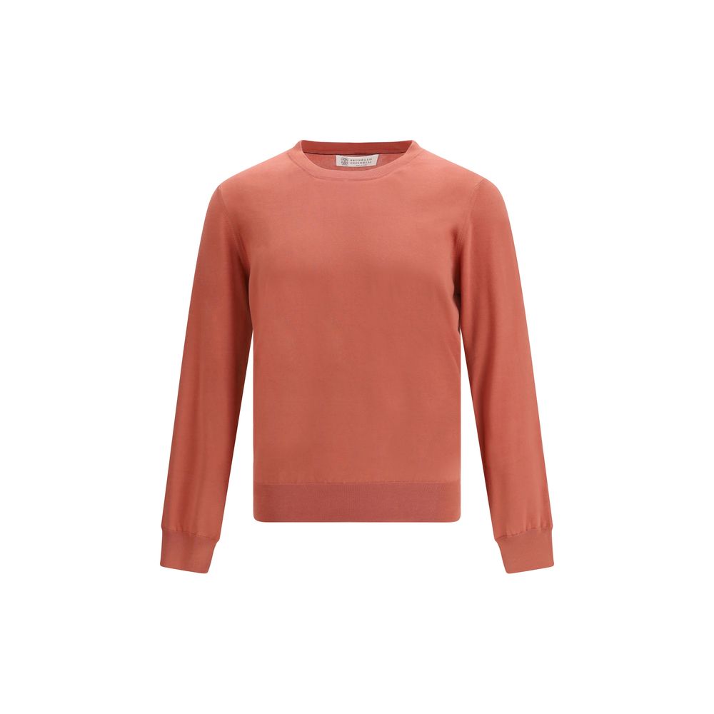 Brunello Cucinelli Orange Cotton Sweatshirt 1728,72470364320,Brunello Cucinelli,Clothing,IT46 | S,IT48 | M,IT50 | L,IT54 | XXL,IT56 | 3XL,Men,New with tags,Orange,Sweaters - Clothing,Sweatshirts - Sweaters - Clothing