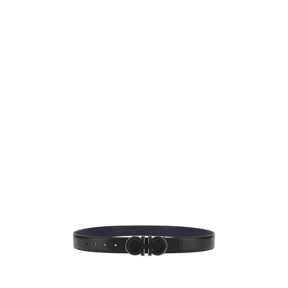 Ferragamo Blue Calf Leather Bos Taurus Regular Belt