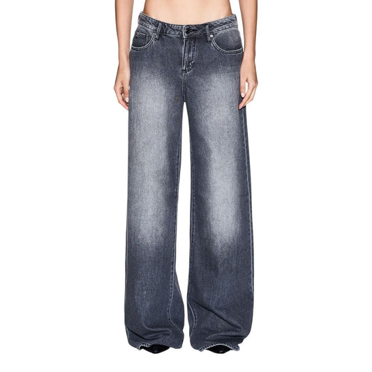 Armani Exchange Gray Cotton Relaxed Fit Jeans