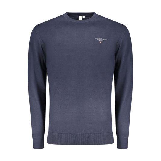 Accademia Militare Blu Cotton Men's Sweater 1728,3XL,67403481248,Accademia Militare,Blue,Clothing,L,M,Men,New with tags,S,Sweaters - Clothing,Sweatshirts - Sweaters - Clothing,XL,XXL