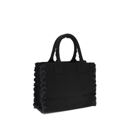 PINKO Black Cotton Shoulder Bag