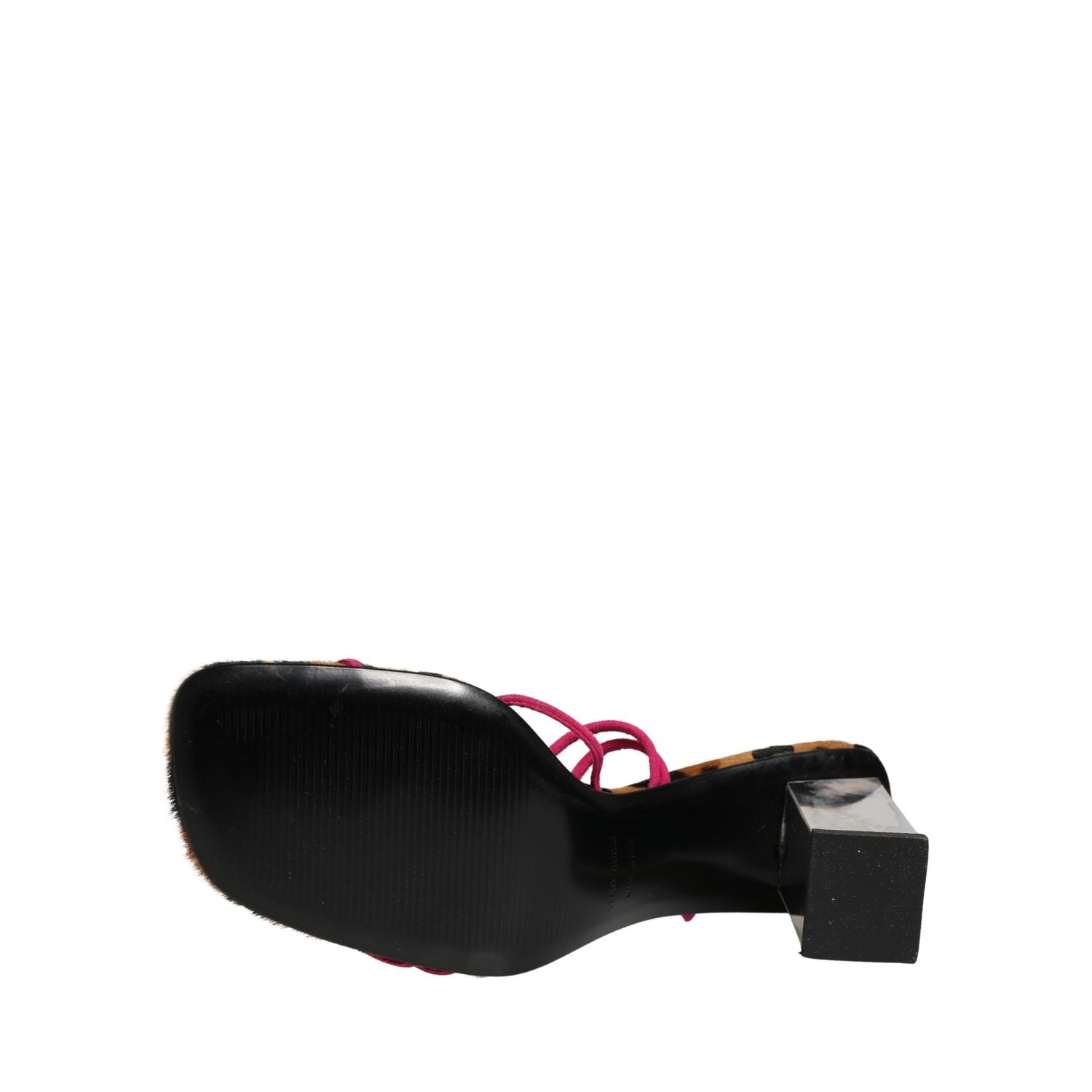 Dolce & Gabbana Multicolor Leather Block Heels Sandals Shoes
