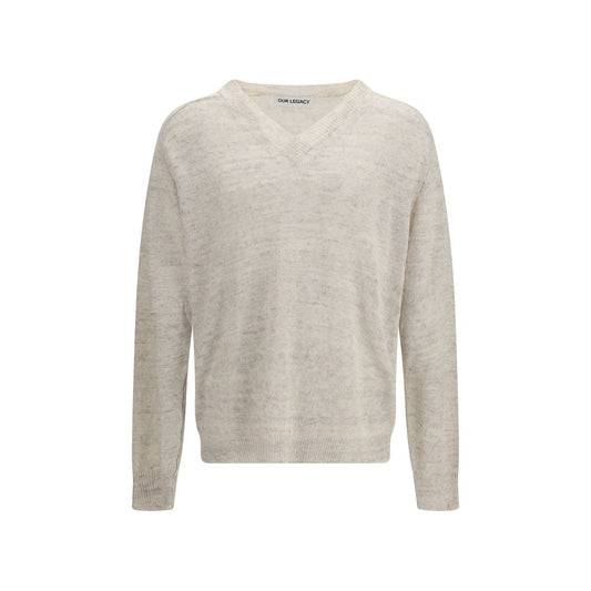 Our Legacy Beige Linen Sweatshirt 1728,72470364320,Beige,Clothing,IT52 | XL,Men,New with tags,Our Legacy,Sweaters - Clothing,Sweatshirts - Sweaters - Clothing