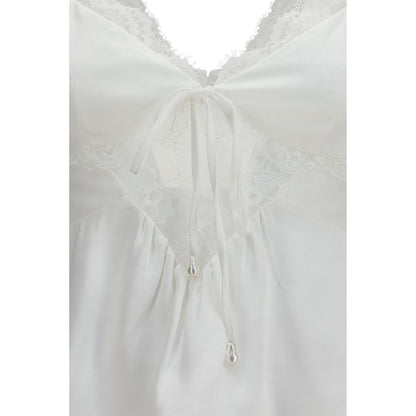 Self-Portrait White Polyester Shirt