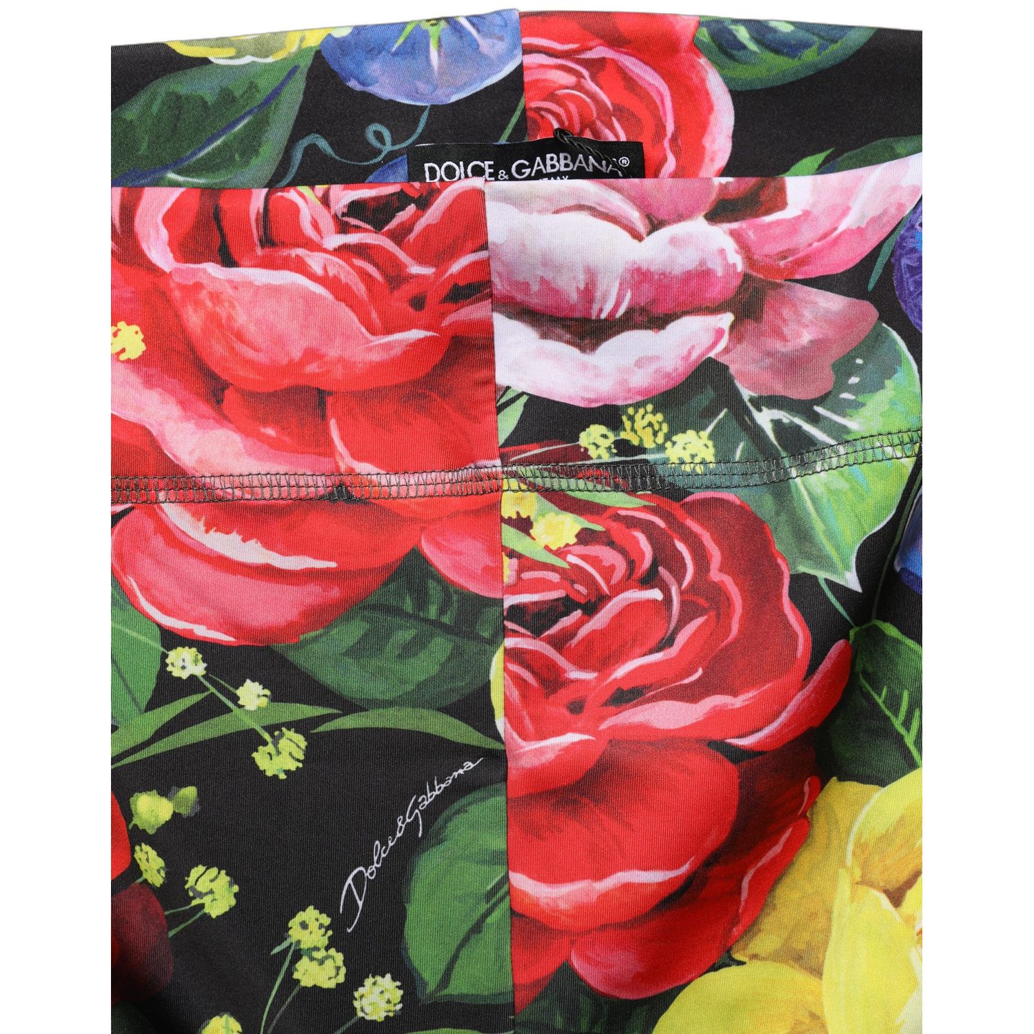 Dolce & Gabbana Multicolor Floral Stretch Jersey Leggings Pants