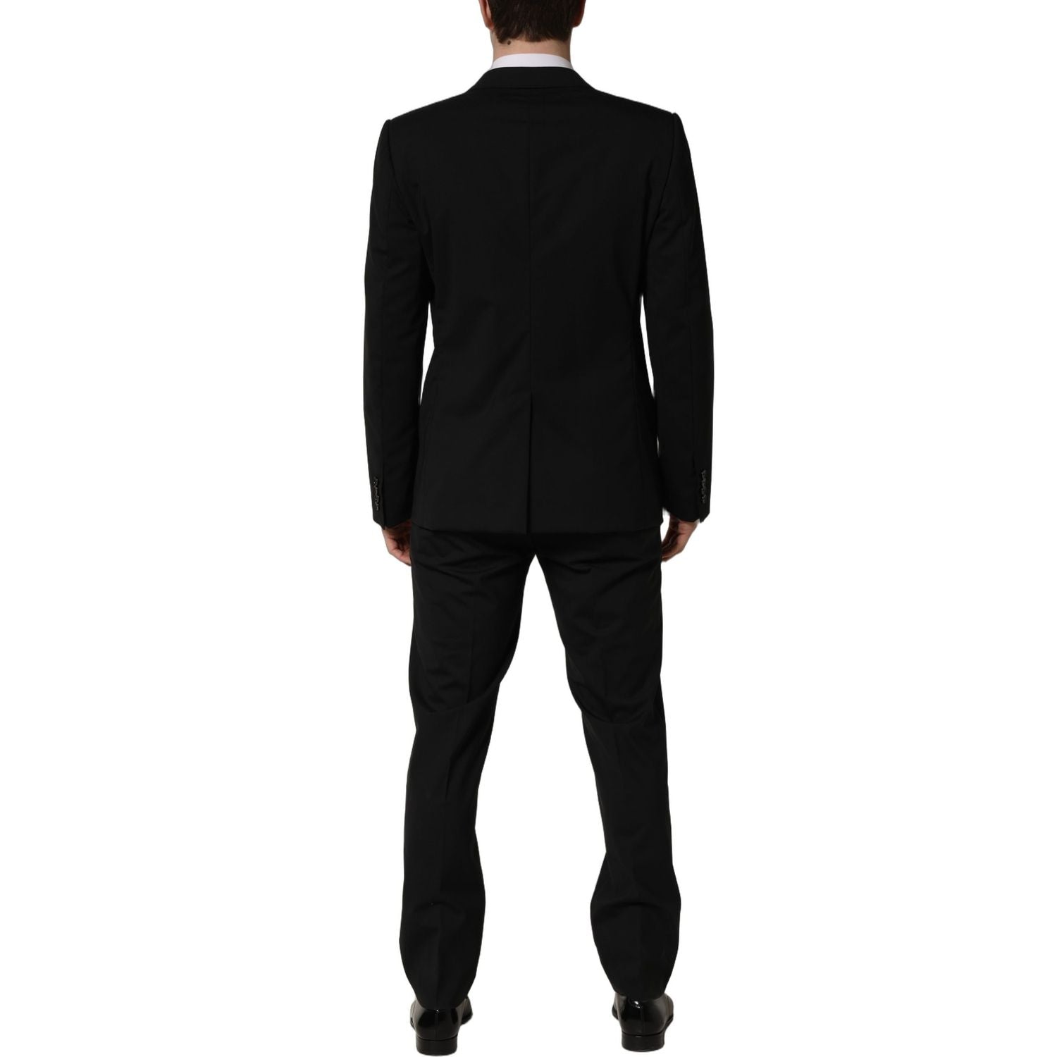 Dolce & Gabbana Black Wool Slim Fit Formal 2 Piece Men Suit