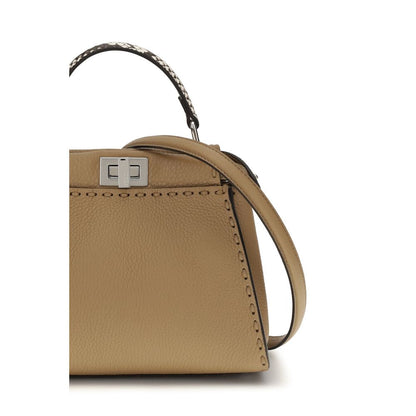 Fendi Beige The Peekaboo mini Handbag
