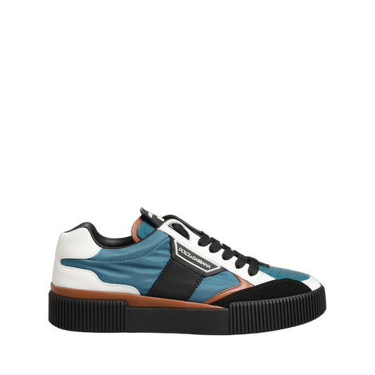 Dolce & Gabbana Multicolor Leather MIAMI Low Top Men Sneakers Shoes