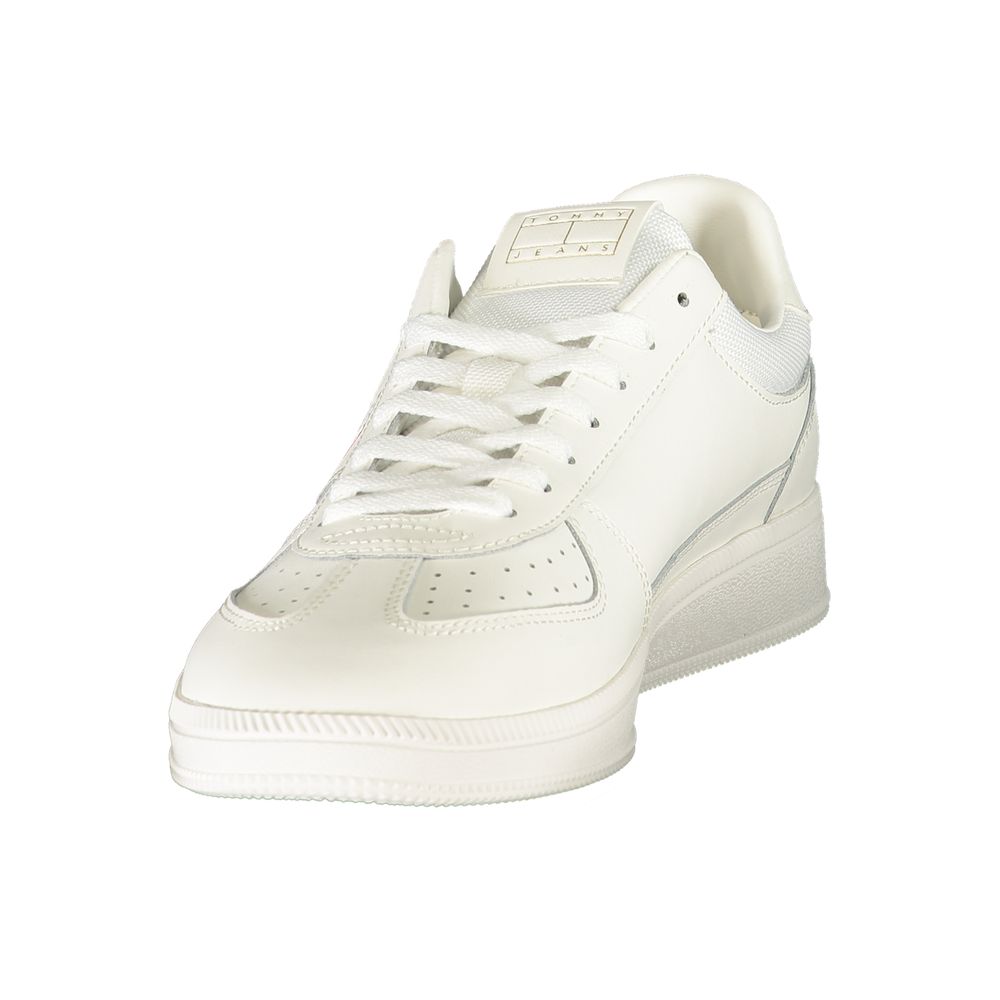 Tommy Hilfiger White Polyester Athletic Sneakers