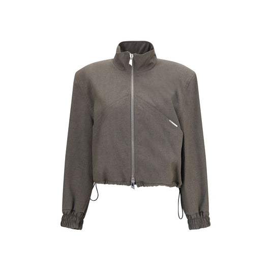 The Attico Brown Wool Oves Aries Bomber