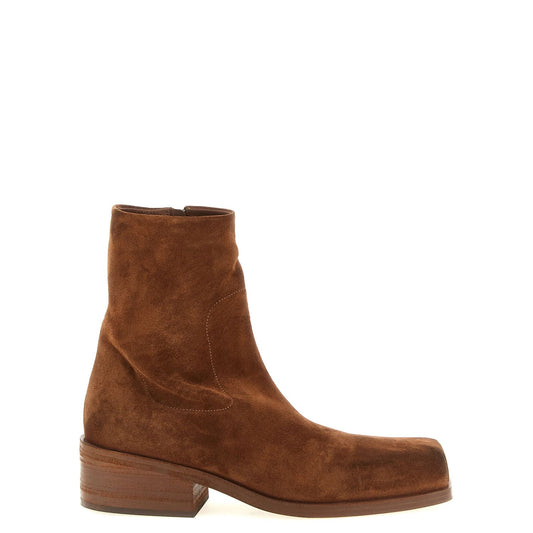 Marsell Brown Calfskin Ankle Boots