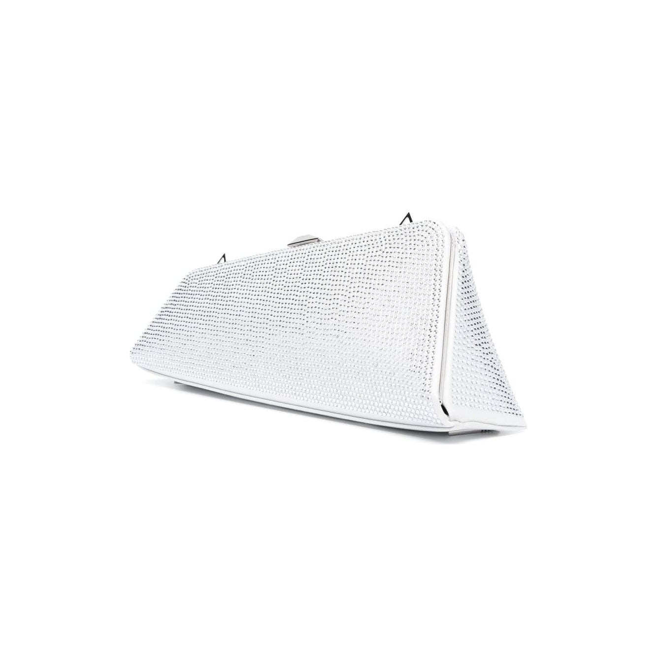 The Attico Long Night crystal-embellished clutch Bag Grey Clutches The Attico