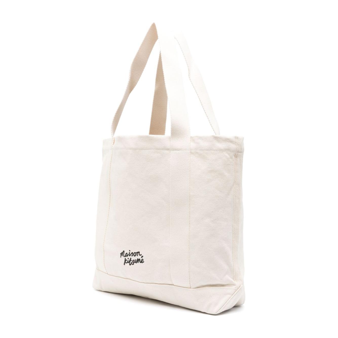 MAISON KITSUNE' fox head-print cotton tote Bag Shopper Maison Kitsune'