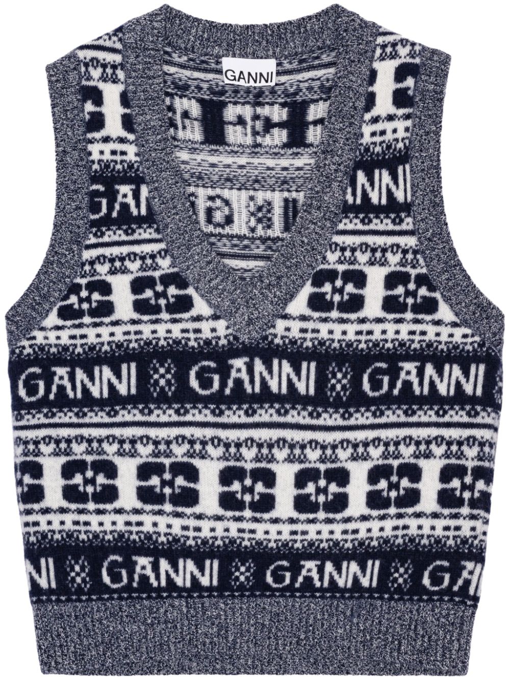 GANNI Sweaters Grey Topwear Ganni