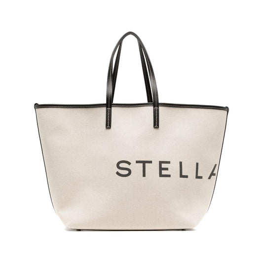 Stella McCartney logo-print cotton tote Bag Beige Shopper Stella McCartney