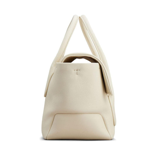 Tod's white calf leather appliqué logo Handbag Shopper Tod'S