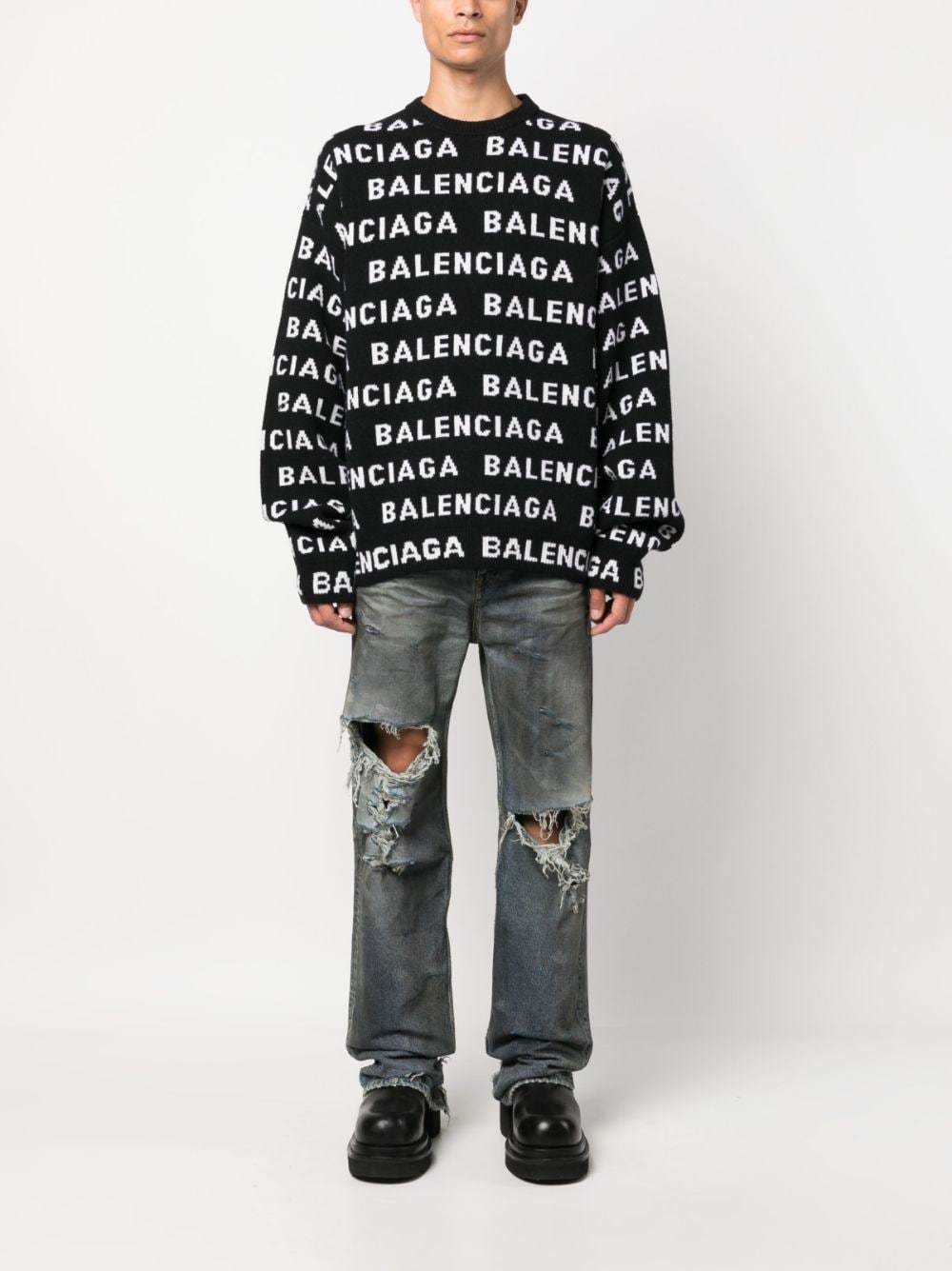 Balenciaga Sweaters Black Topwear Balenciaga