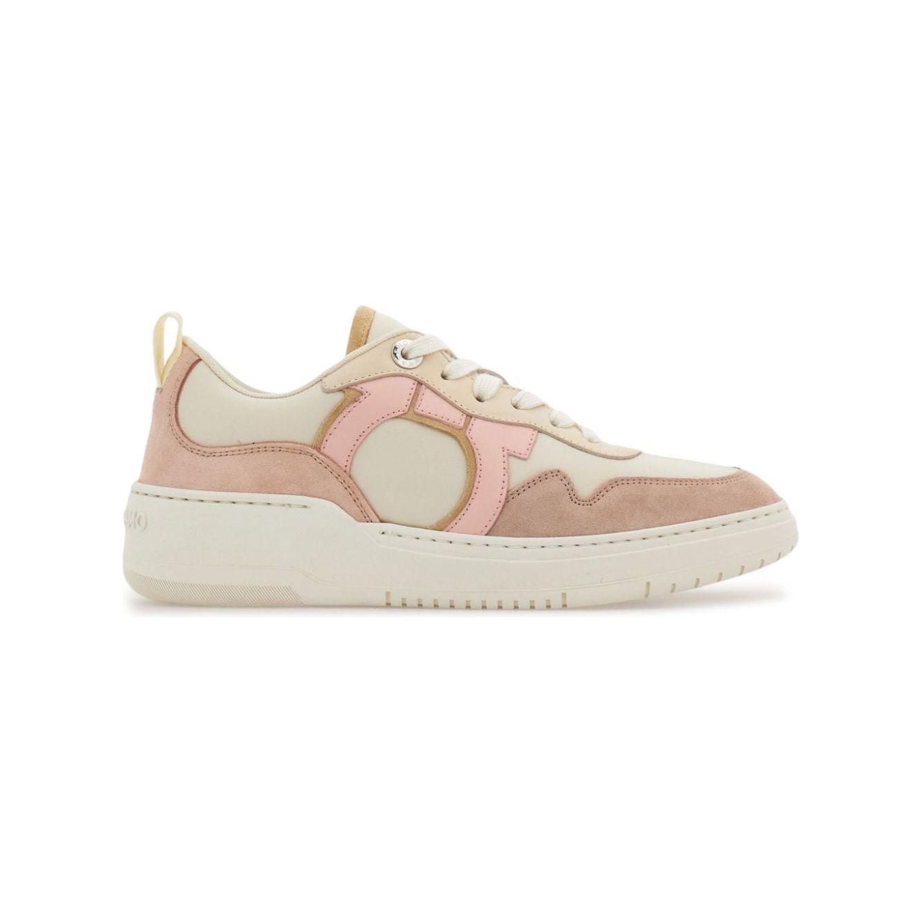 Ferragamo  pink leather Gancini Sneakers Powder Sneakers Ferragamo