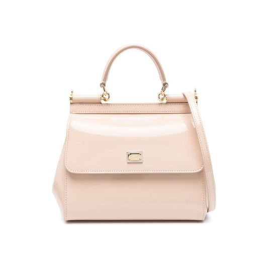 Dolce & Gabbana Sicily beige calf leather patent Bag Handbag Dolce & Gabbana