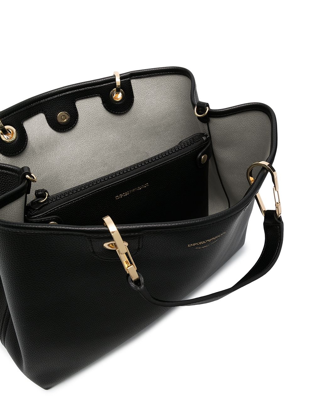 EMPORIO ARMANI CAPSULE Bags.. Black Shopper Emporio Armani