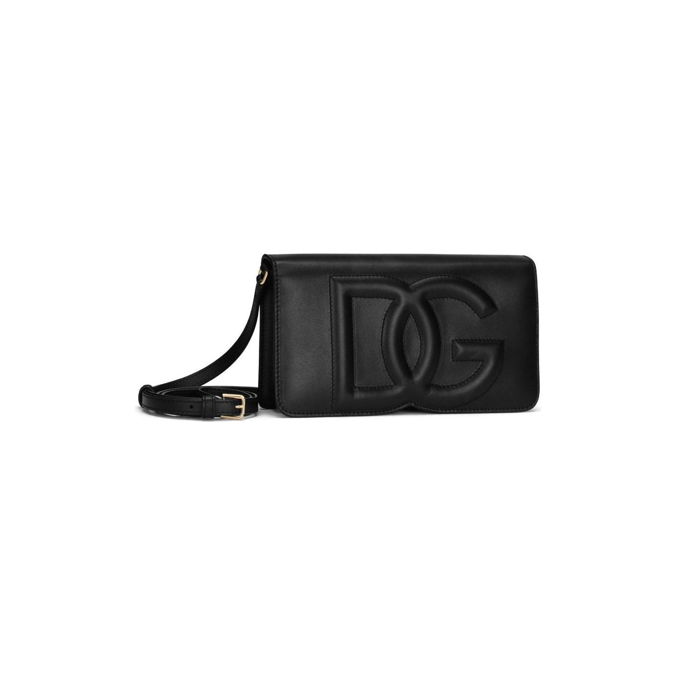 Dolce & Gabbana DG-logo leather shoulder Bag Black Clutches Dolce & Gabbana