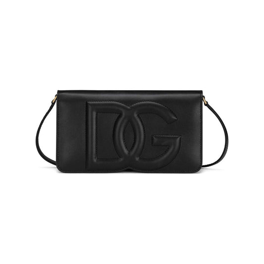 Dolce & Gabbana DG-logo leather shoulder Bag Black Clutches Dolce & Gabbana