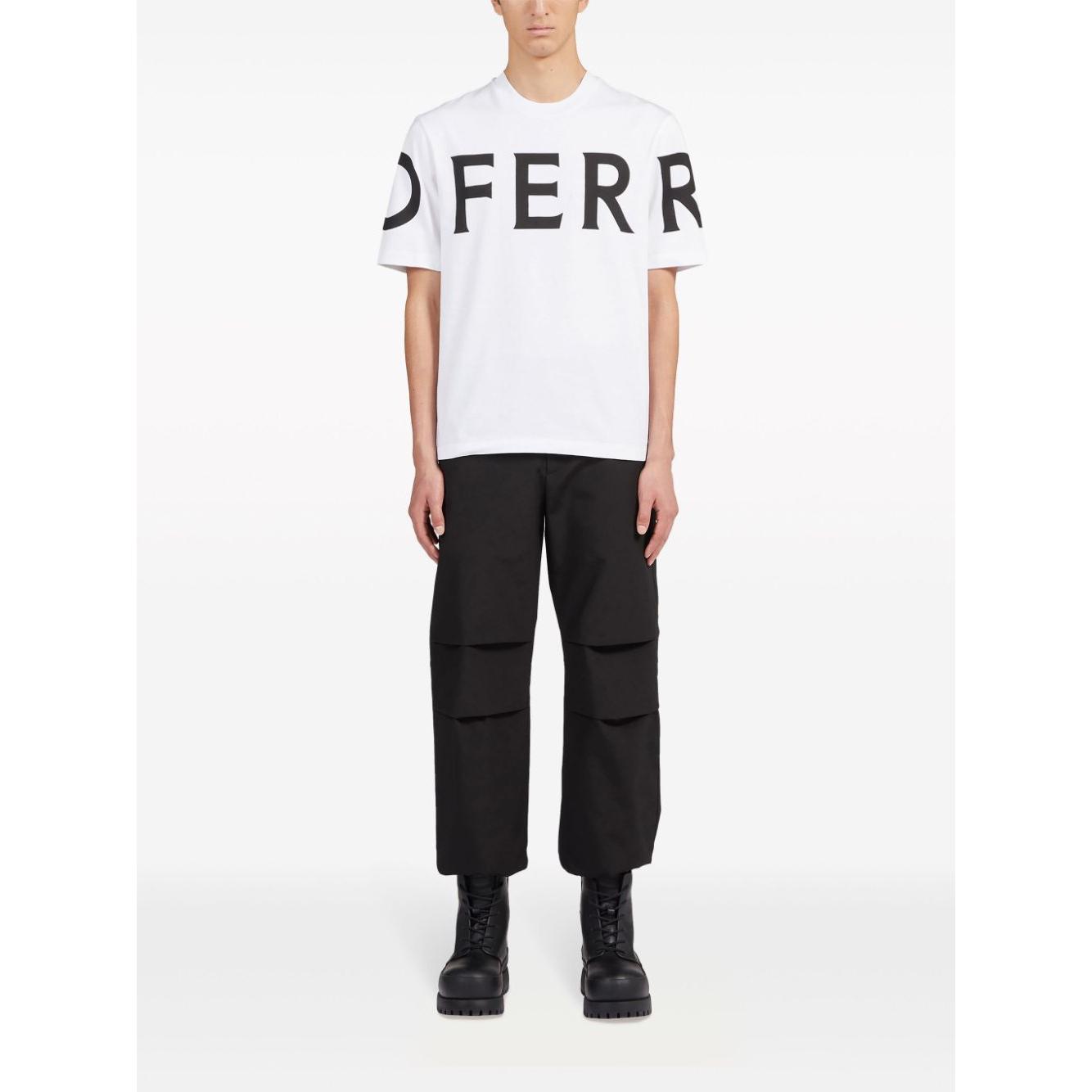 Ferragamo T-shirts and Polos White Topwear Ferragamo