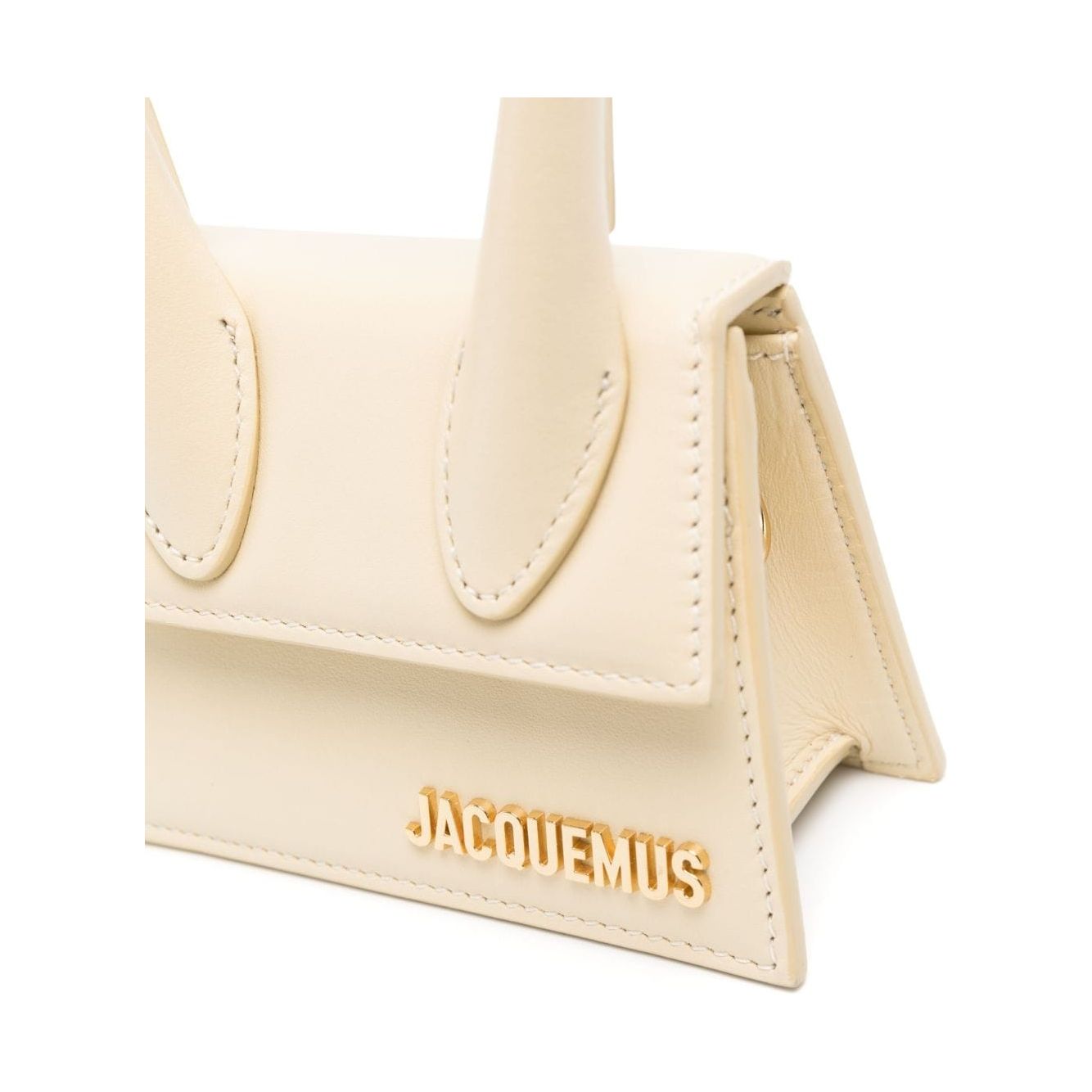 JACQUEMUS Le Chiquito leather mini tote bag Ivory Clutches JACQUEMUS