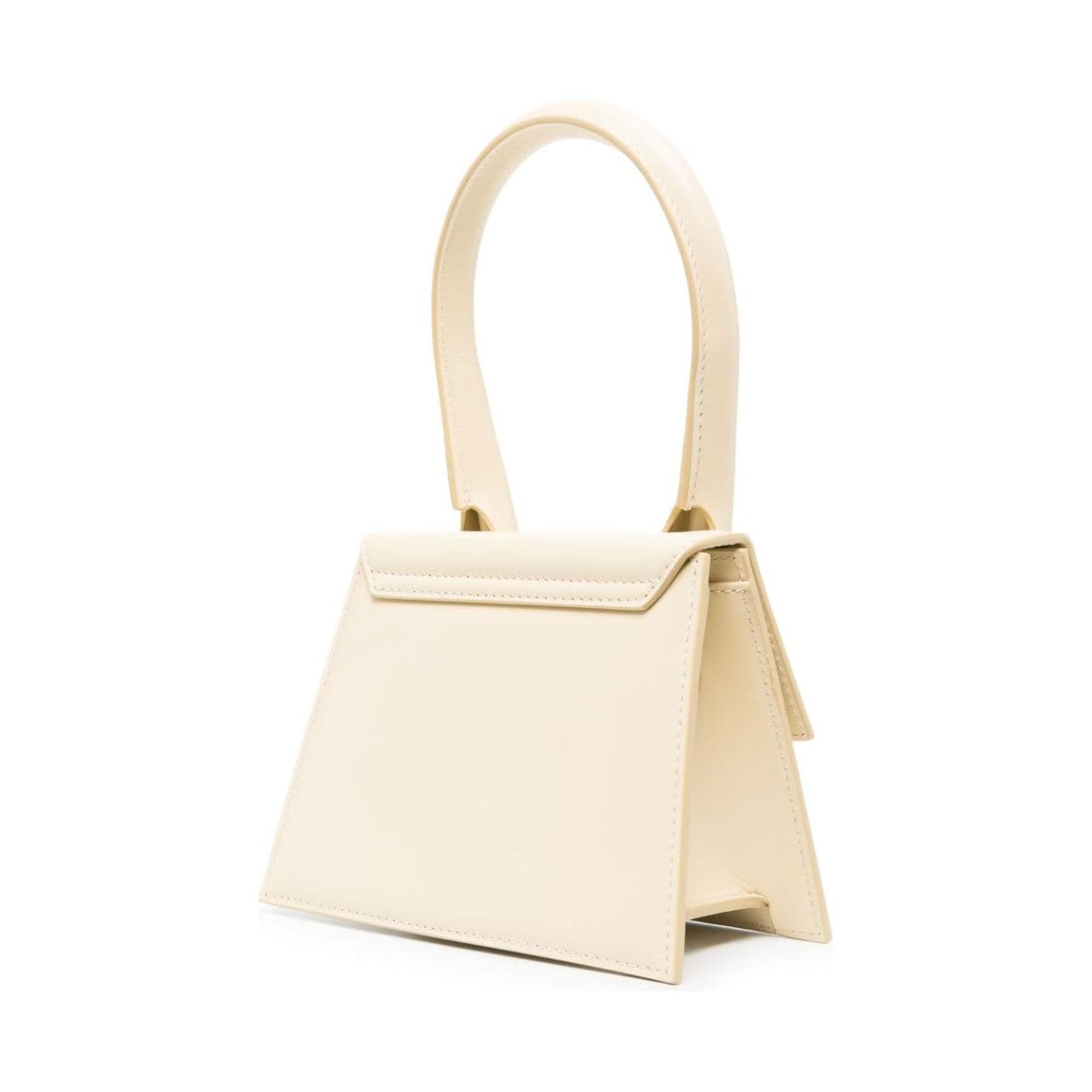 JACQUEMUS Le Chiquito Moyen leather Bag White Handbag JACQUEMUS