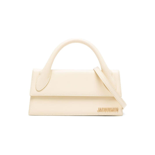 JACQUEMUS Le Chiquito Long leather tote Bag Ivory Handbag JACQUEMUS