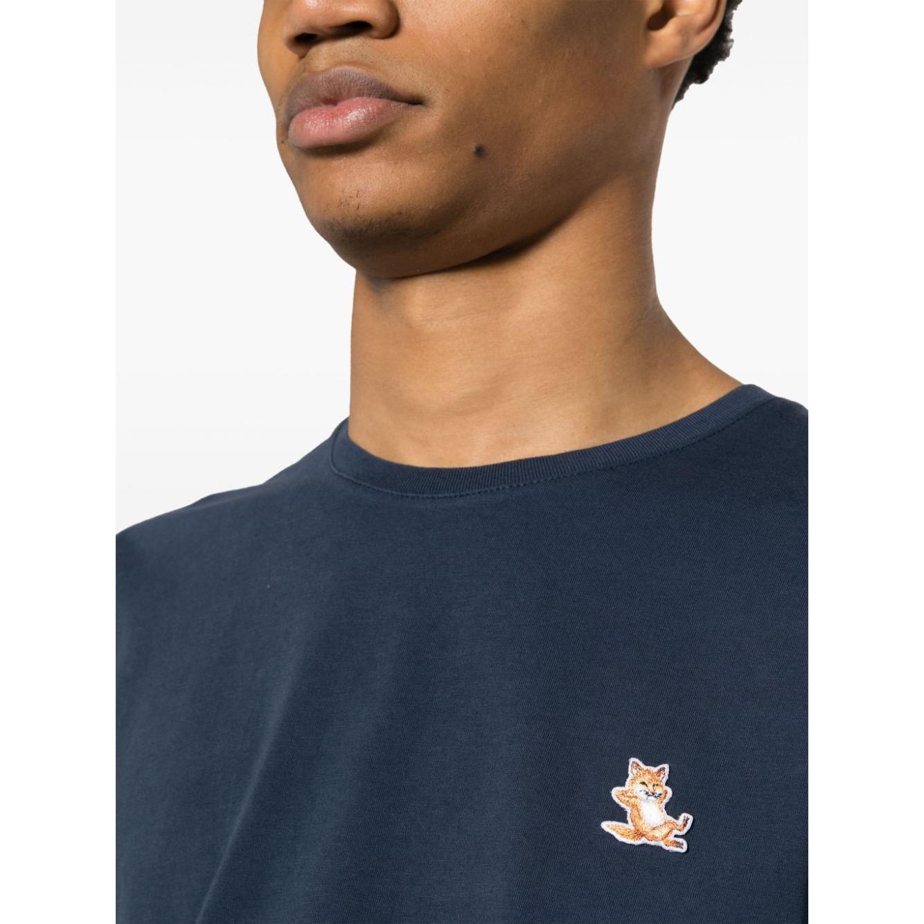 MAISON KITSUNE' T-shirts and Polos Blue Topwear Maison Kitsune'