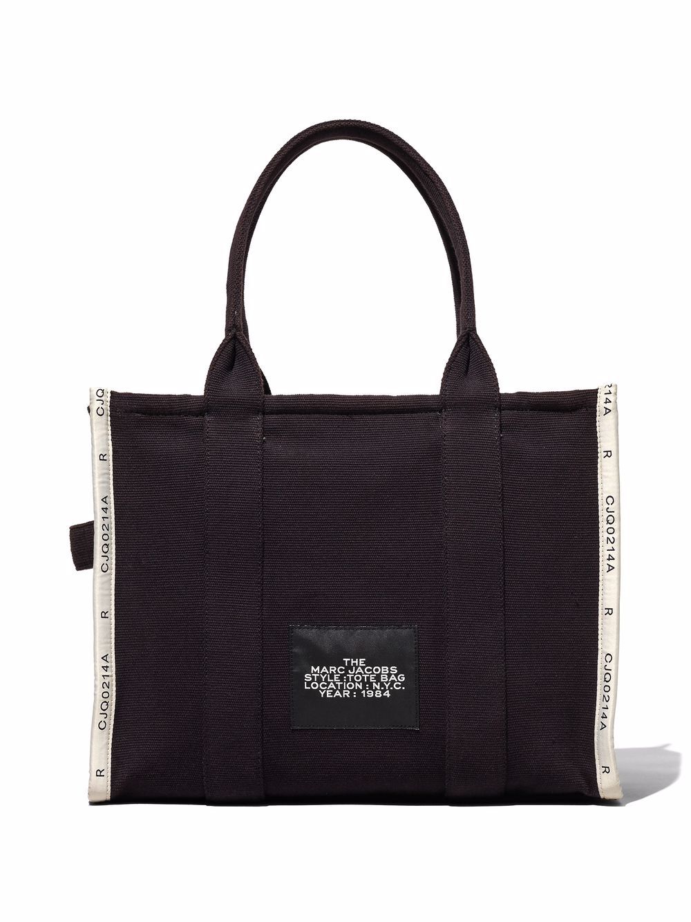 Front view with bag zipped and handles upright.