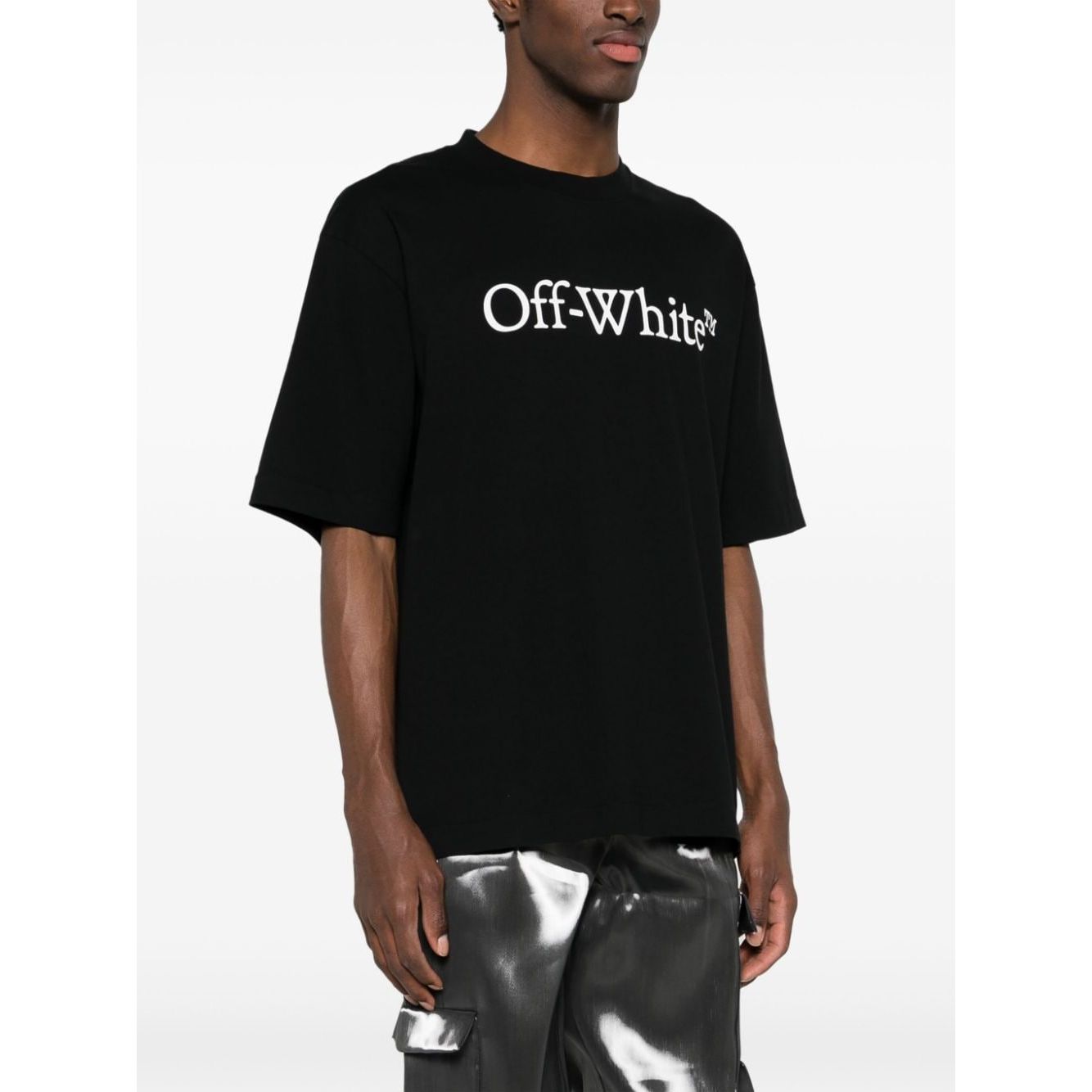 Off White T-shirts and Polos Black Topwear Off White