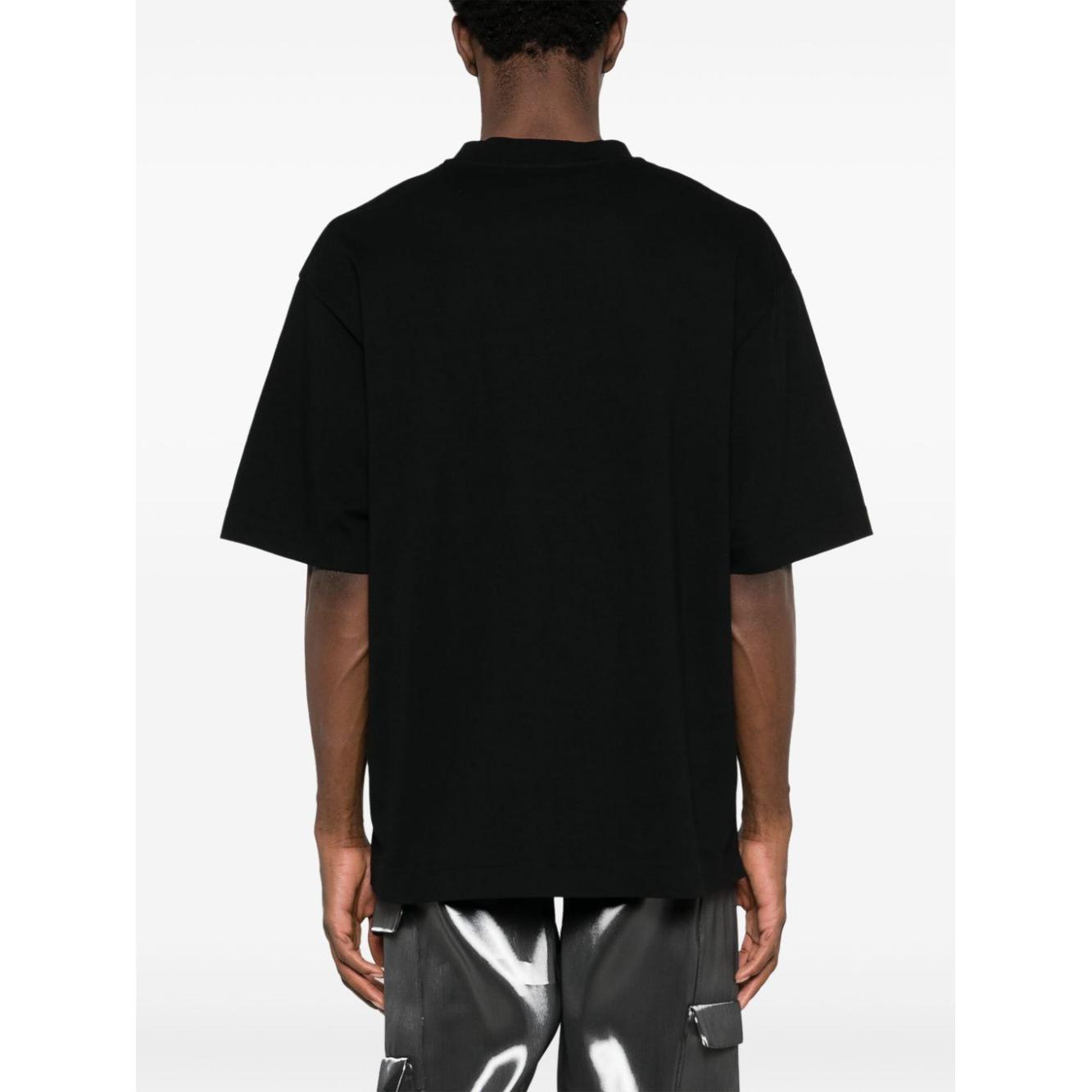 Off White T-shirts and Polos Black Topwear Off White