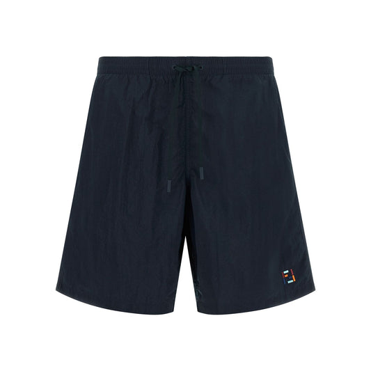 Fendi Blue Polyamide Swim Shorts