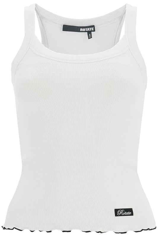 Rotate Rotate ribbed tank top with logo label