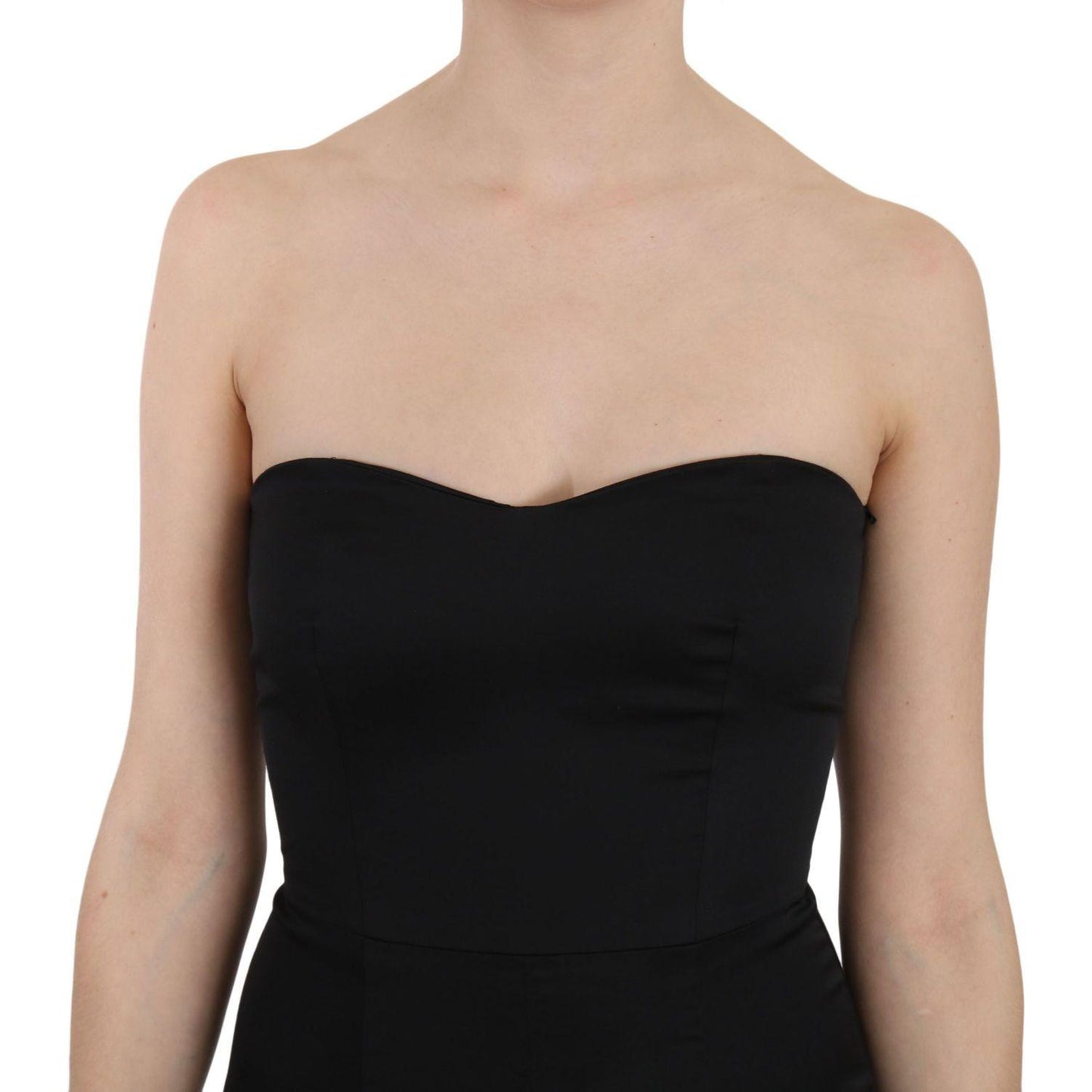 John Richmond Black Sequined Flare Ball Gown Dress