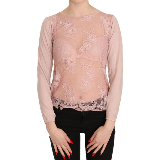 PINK MEMORIES Chic Pink See-Through Cotton Blouse PINK MEMORIES