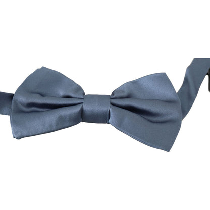 Dolce & Gabbana Blue 100% Silk Adjustable Neck Papillon Bow tie Bow Tie