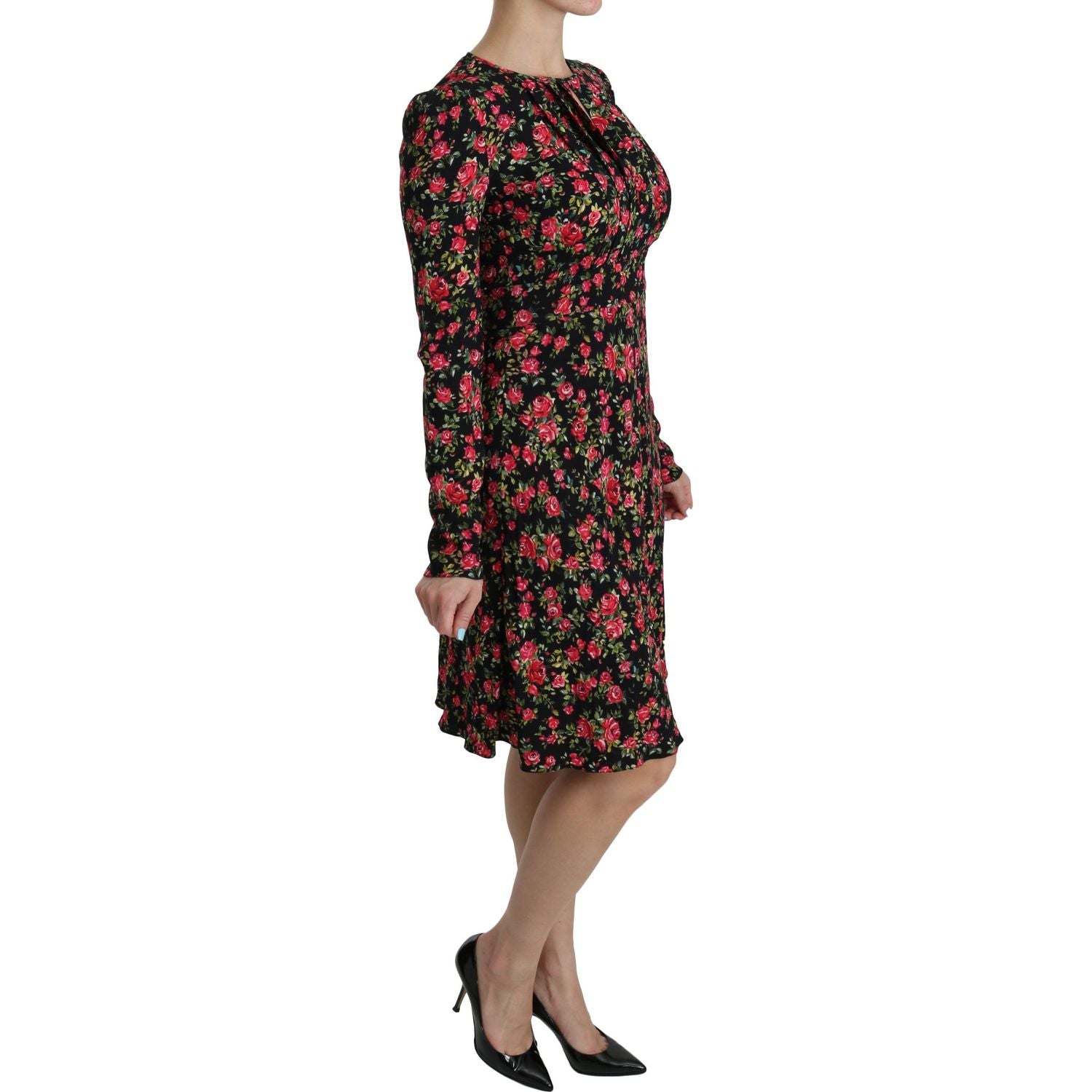 Dolce & Gabbana Floral A-Line Viscose Knee Length Dress