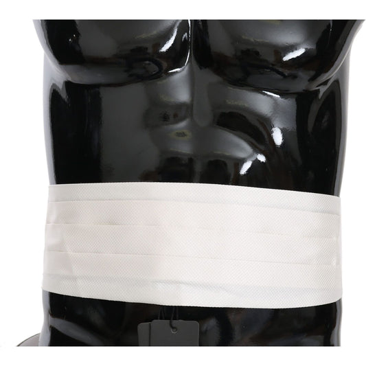 Dolce & Gabbana Elegant White Silk Cummerbund Dolce & Gabbana