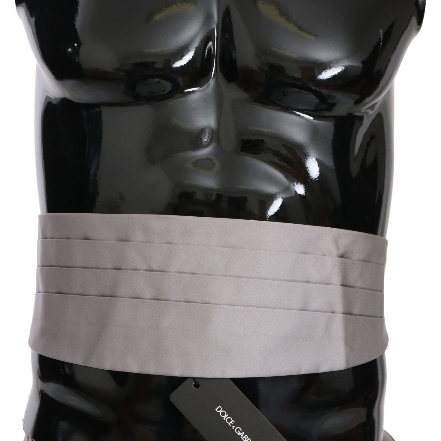 Dolce & Gabbana Gray Men Waist Belt 100% Silk Cummerbund